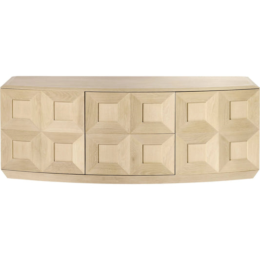 Stilo Media Cabinet by Global Views in oak wood veneer. Made from solid oak wood in a transitional style.