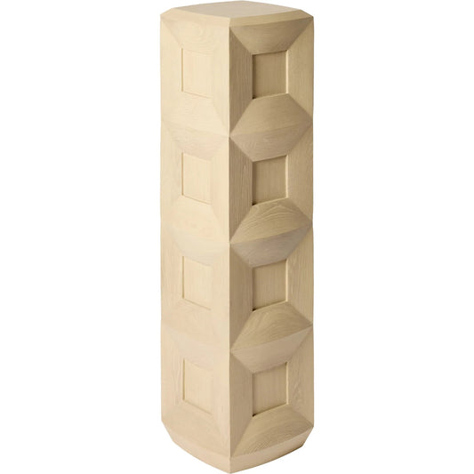 Stilo Pedestal by Global Views in oak wood veneer. Made from solid oak wood in a transitional style.