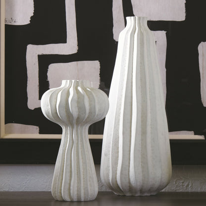 Lithos Vase by Global Views. Made from ceramic in a coastal style.