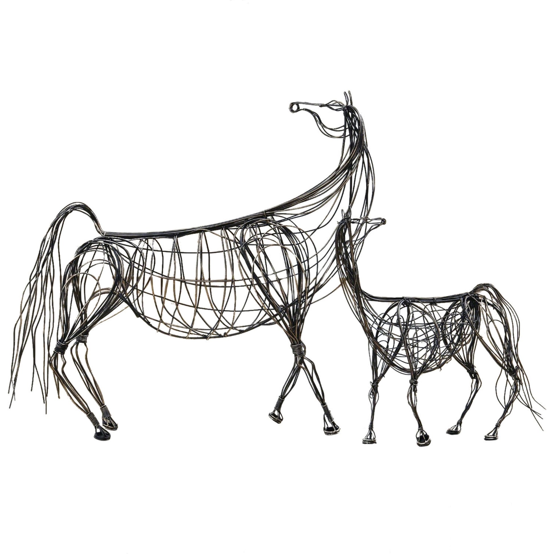 Ming Dynasty Horse by Global Views in antique bronze. Made from iron in a eclectic & global style.