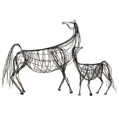 Ming Dynasty Horse by Global Views in antique bronze. Made from iron in a eclectic & global style.