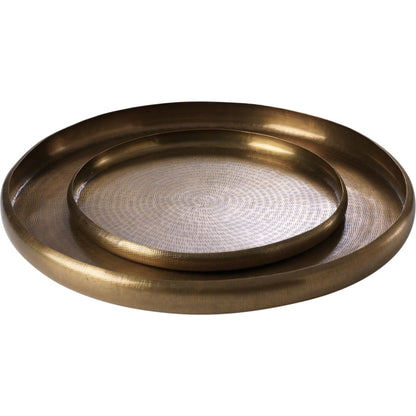 Offering Tray by Global Views in brass. Made from brass in a eclectic & global style.