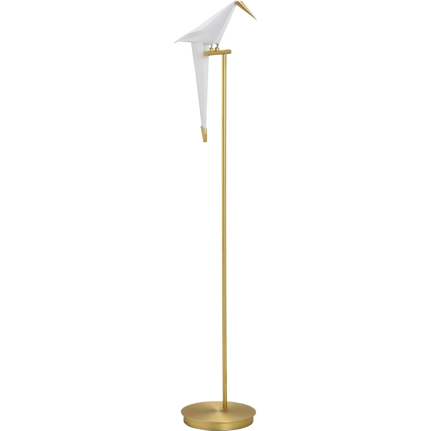 001 SR-782556 | Primary Silo | Origami Bird Floor Lamp by Chelsea House in antique brass, cream. Made from metal, styrene in a modern style.