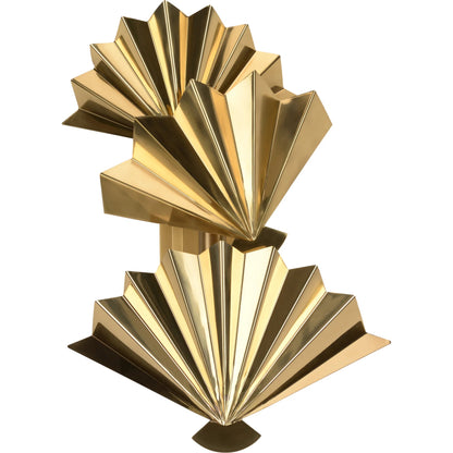 Dancing Fan Sconce by Chelsea House in polished. Made from brass in a coastal style.