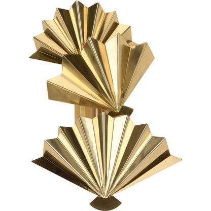 Dancing Fan Sconce by Chelsea House in polished. Made from brass in a coastal style.