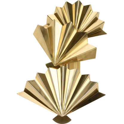 Dancing Fan Sconce by Chelsea House in polished. Made from brass in a coastal style.