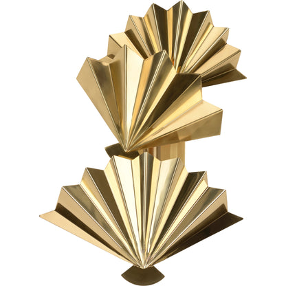 Dancing Fan Sconce by Chelsea House in polished. Made from brass in a coastal style.