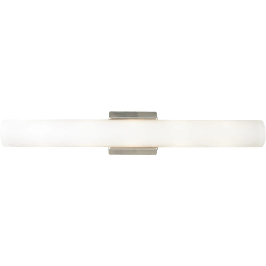 Solace Bath by Visual Comfort & Co. in white and satin nickel. Made from glass in a unique style.