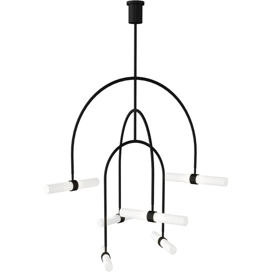 Calumn 6-Light Chandelier by Visual Comfort & Co.. Made from aluminum in a unique style.