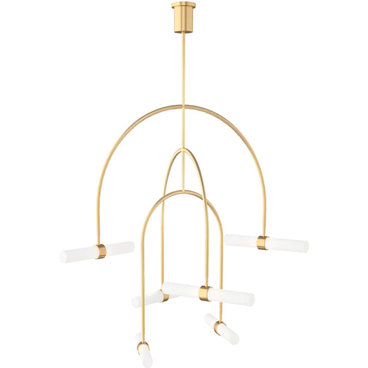 Calumn 6-Light Chandelier by Visual Comfort & Co.. Made from aluminum in a unique style.