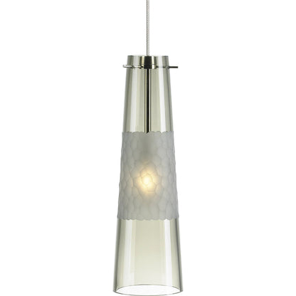 Bonn Pendant by Visual Comfort & Co. in white and satin nickel. Made from glass in a unique style.