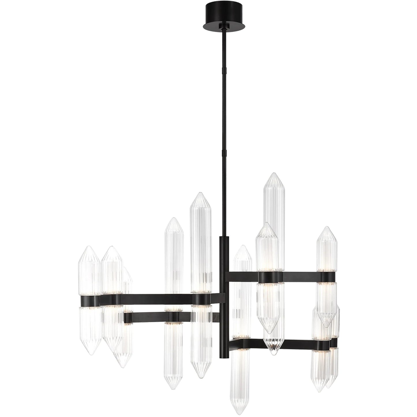 001 SI-2228474,SI-2228475 | Primary Silo | Langston Large Chandelier by Visual Comfort & Co.. Made from steel in a unique style.