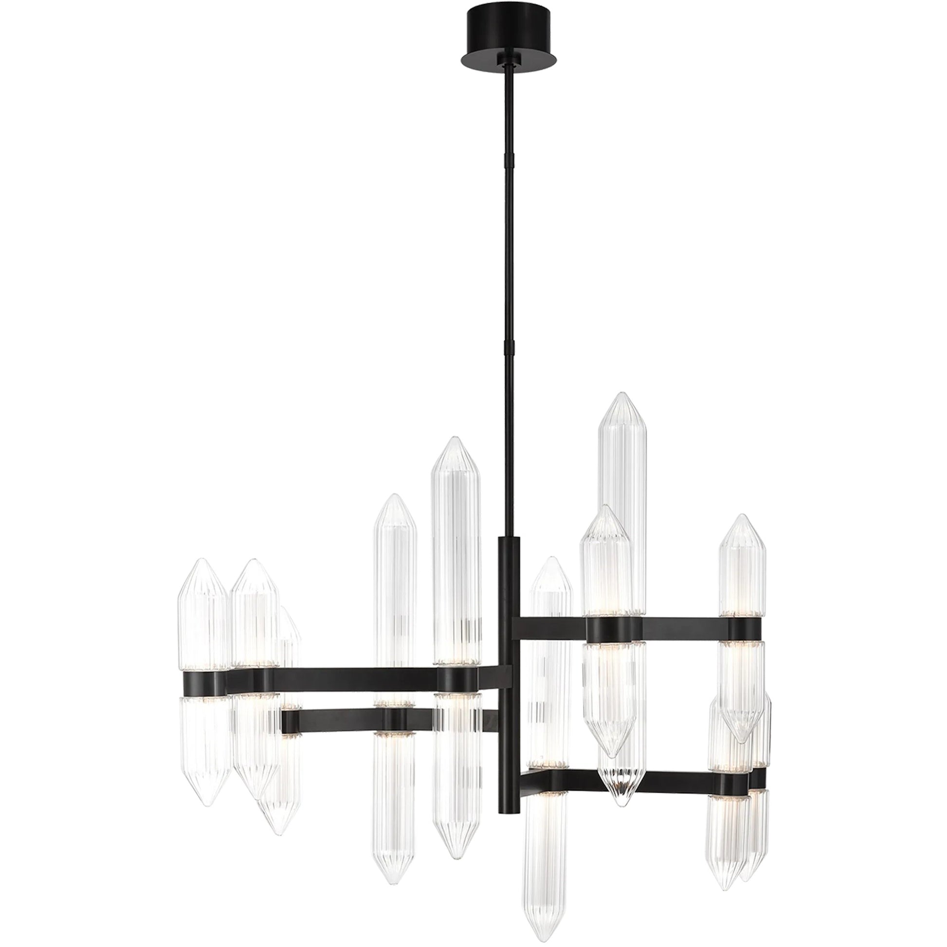 Langston Large Chandelier by Visual Comfort & Co.. Made from steel in a unique style.