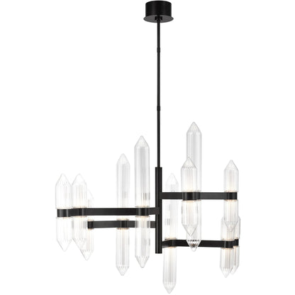 Langston Large Chandelier by Visual Comfort & Co.. Made from steel in a unique style.