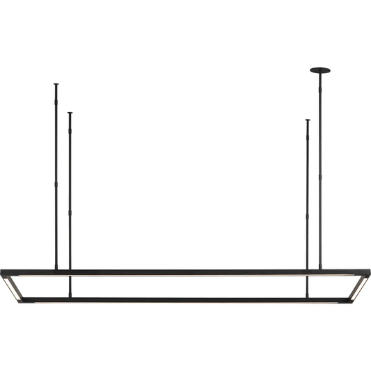 Stagger Halo 50" Linear Suspension by Visual Comfort & Co.. Made from aluminum or brass in a unique style.