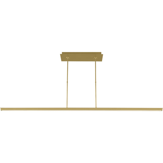 Stagger 72" Linear Suspension by Visual Comfort & Co. in natural brass. Made from aluminum or brass in a unique style.
