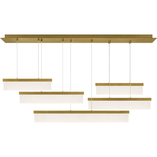 Sweep Linear Chandelier by Visual Comfort & Co.. Made from steel in a unique style.