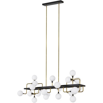 Viaggio Linear Chandelier by Tech Lighting. Made from metal in a modern style.