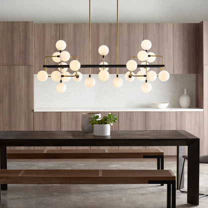 Viaggio Linear Chandelier by Tech Lighting. Made from metal in a modern style.