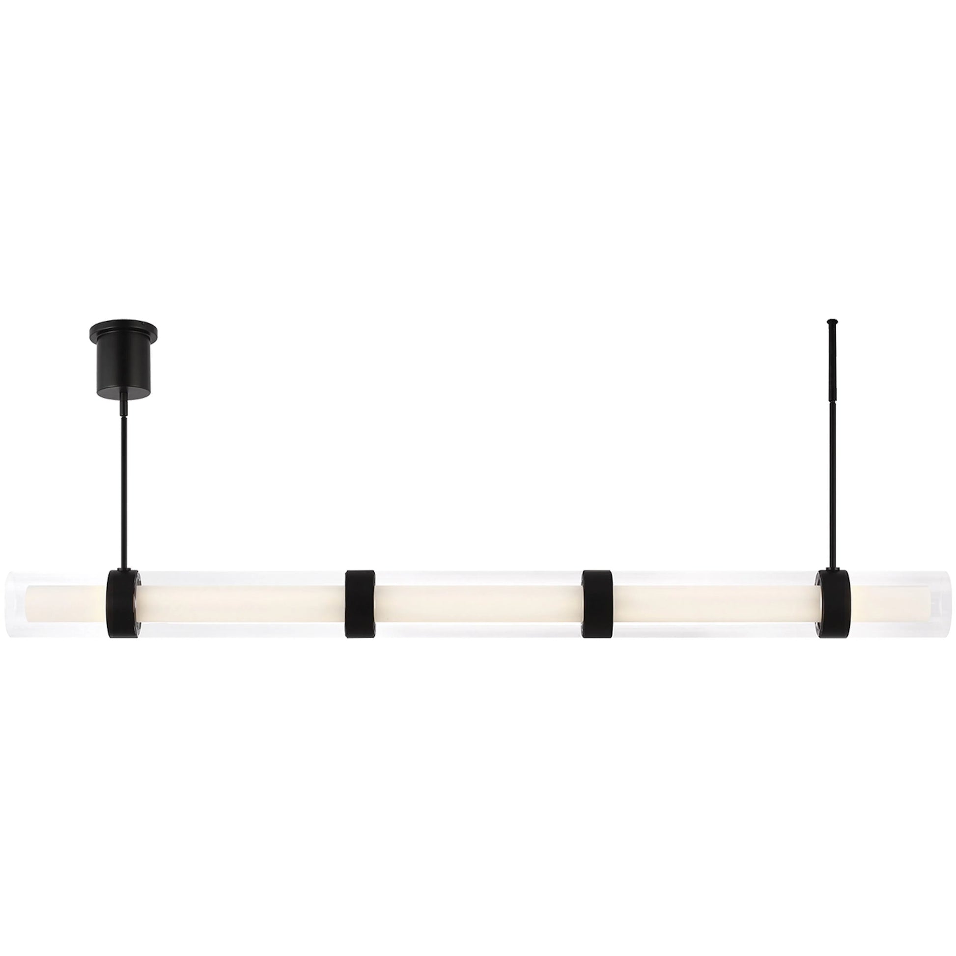 Wit Black Linear Suspension by Visual Comfort & Co. in black. Made from steel in a unique style.