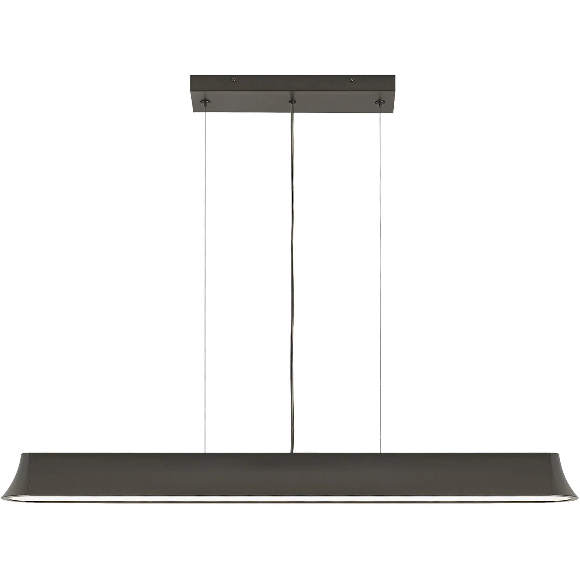 Zhane 49" Linear Suspension by Visual Comfort & Co. in black rubberized. Made from metal in a unique style.