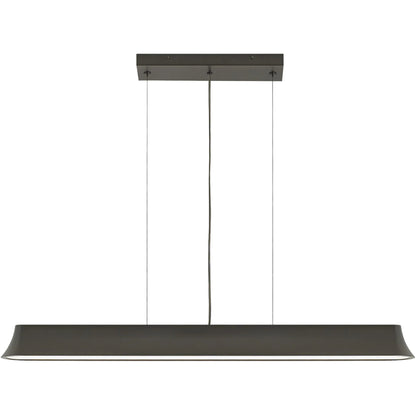 Zhane 49" Linear Suspension by Visual Comfort & Co. in black rubberized. Made from metal in a unique style.