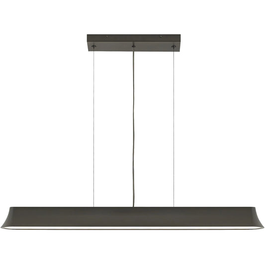 Zhane 49" Linear Suspension by Visual Comfort & Co. in black rubberized. Made from metal in a unique style.