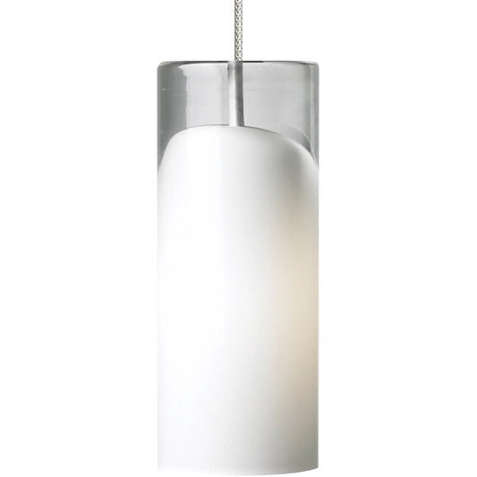 Horizon Pendant by Visual Comfort & Co. in white and satin nickel. Made from glass in a unique style.