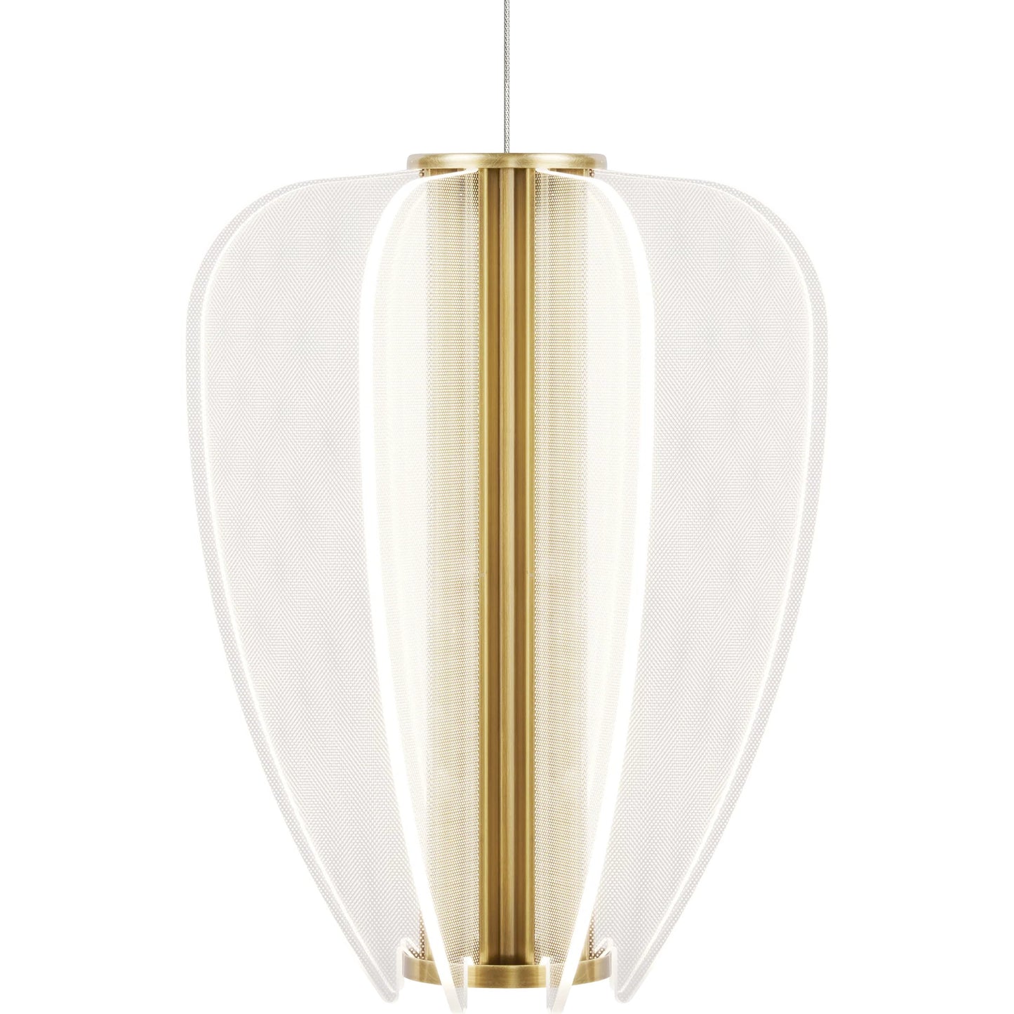 001 SI-2229053 | Primary Silo | Mini Nyra Pendant by Visual Comfort & Co. in plated brass. Made from acrylic in a unique style.