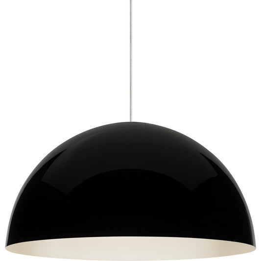 Mini Powell Street Pendant by Visual Comfort & Co. in satin nickel. Made from metal in a unique style.