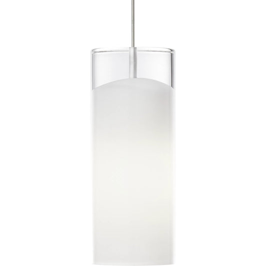 Horizon Pendant by Visual Comfort & Co. in white and satin nickel. Made from glass in a unique style.