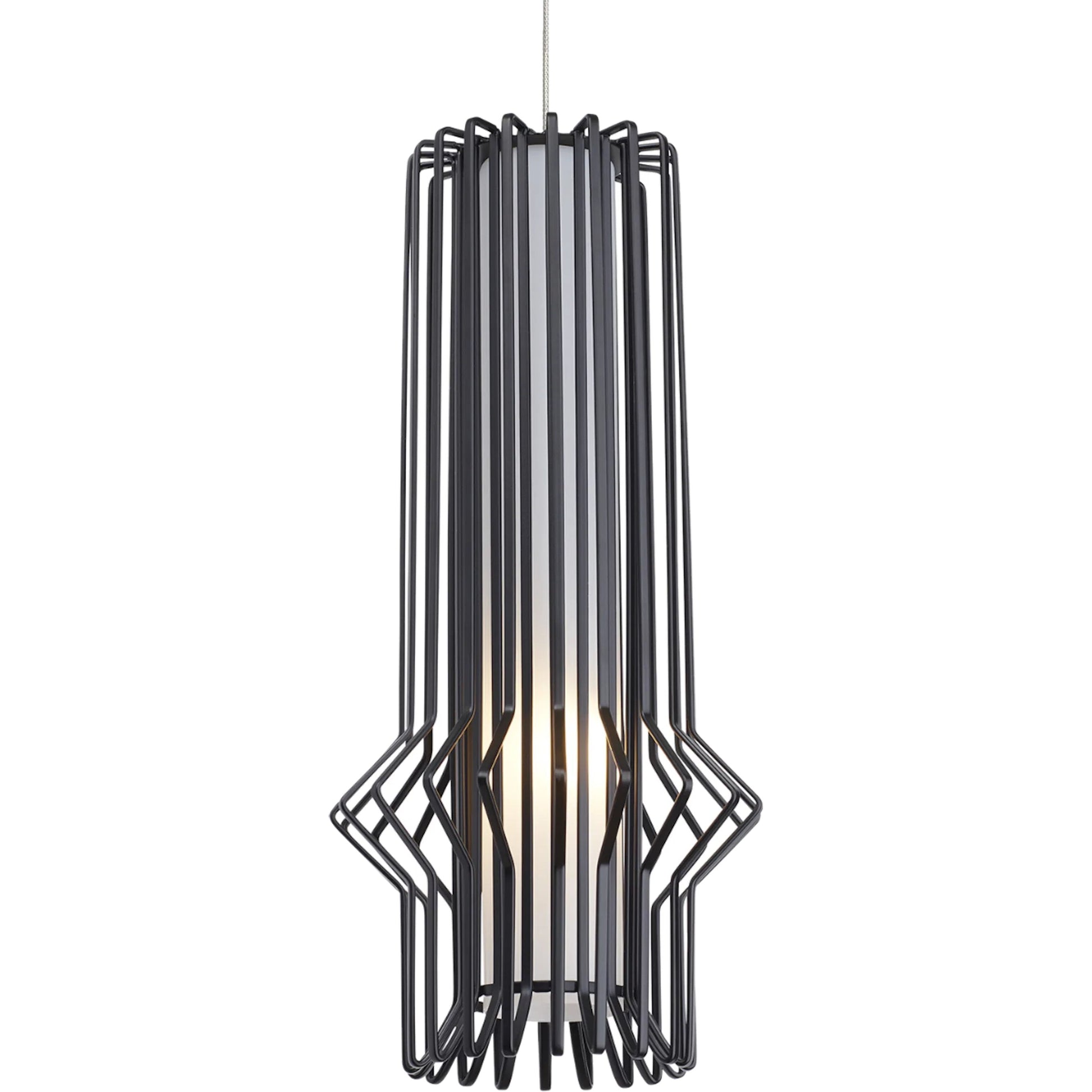 Mini Syrma Pendant by Visual Comfort & Co. in satin nickel. Made from metal in a unique style.