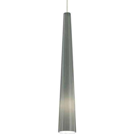 Zenith Nickel Large Pendant by Visual Comfort & Co. in satin nickel. Made from glass in a unique style.