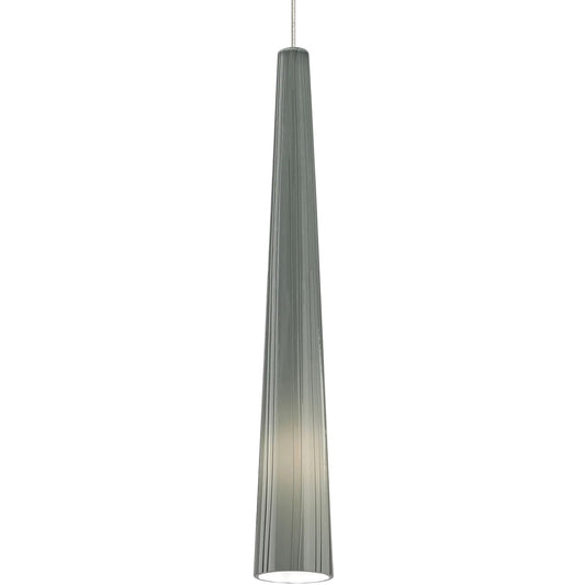 Zenith Nickel Large Pendant by Visual Comfort & Co. in satin nickel. Made from glass in a unique style.