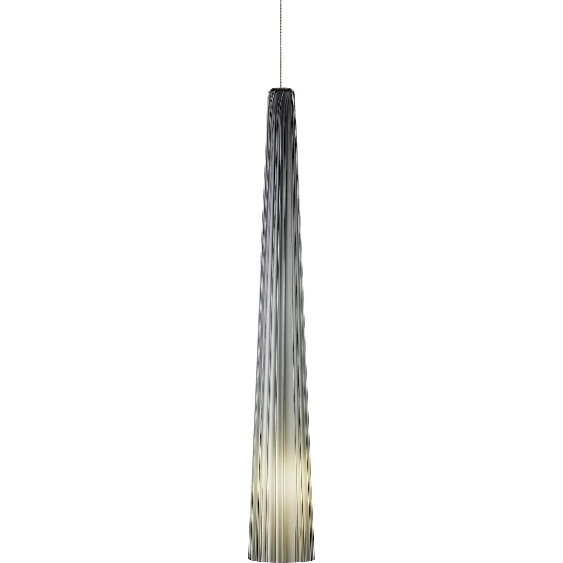Zenith Chrome Small Pendant by Visual Comfort & Co. in blue and chrome. Made from glass in a unique style.