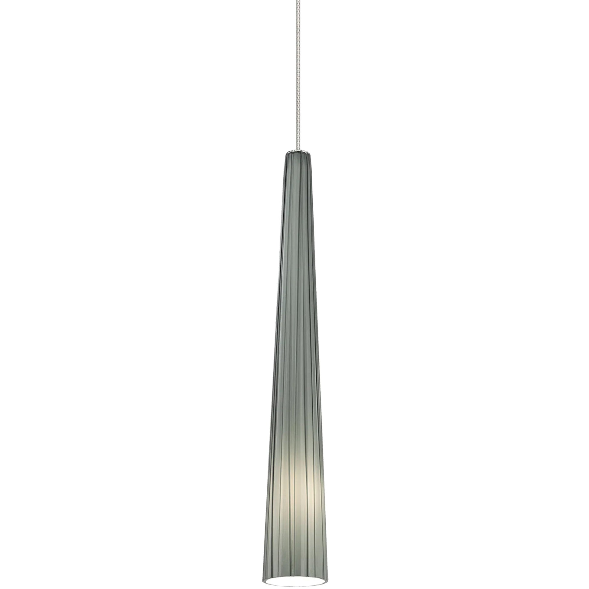 Zenith Nickel Small Pendant by Visual Comfort & Co. in satin nickel. Made from glass in a unique style.