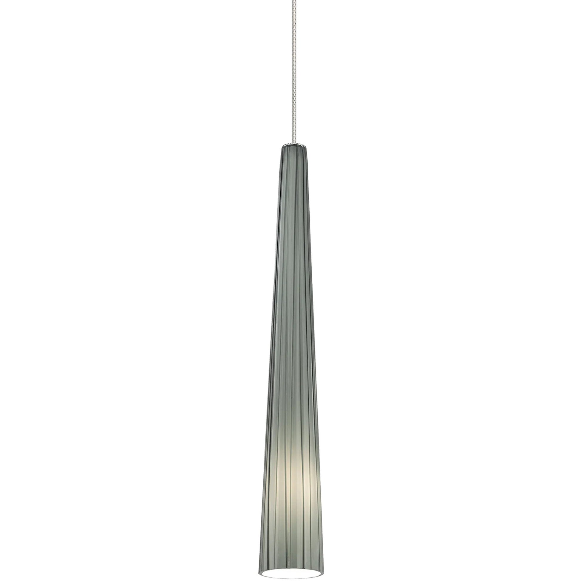 Zenith Nickel Small Pendant by Visual Comfort & Co. in satin nickel. Made from glass in a unique style.
