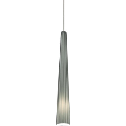 Zenith Nickel Small Pendant by Visual Comfort & Co. in satin nickel. Made from glass in a unique style.