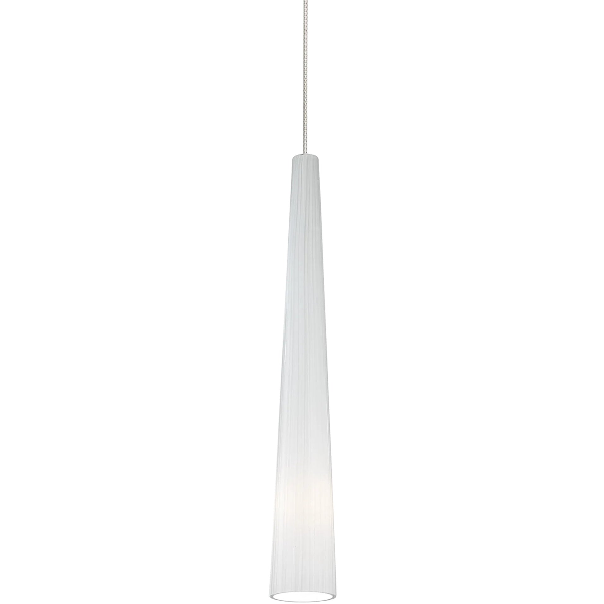 Zenith Nickel Small Pendant by Visual Comfort & Co. in satin nickel. Made from glass in a unique style.