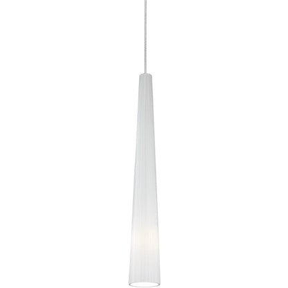 Zenith Nickel Small Pendant by Visual Comfort & Co. in satin nickel. Made from glass in a unique style.