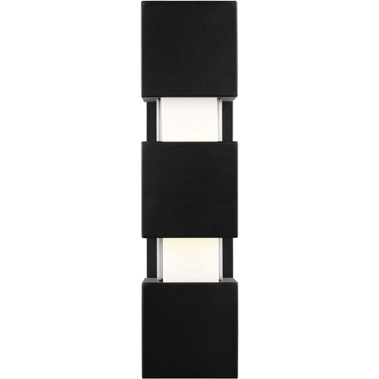 Leagan Medium Wall Light by Visual Comfort & Co. in black. Made from aluminum in a unique style.