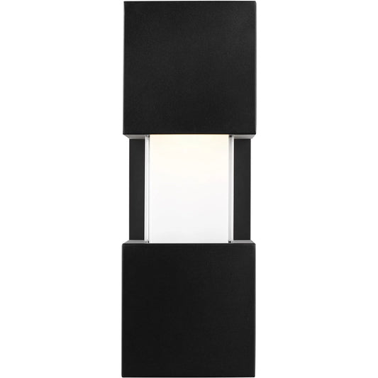 Leagan Wide Medium Wall Light by Visual Comfort & Co. in black. Made from aluminum in a unique style.
