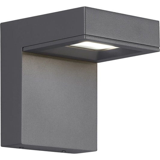 Taag 6" Outdoor Wall Sconce by Visual Comfort & Co. in charcoal. Made from aluminum in a unique style.