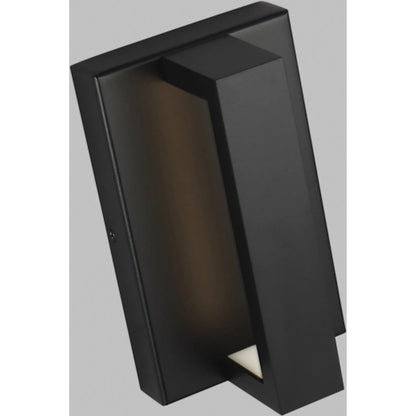 Windfall 8" Outdoor Wall Sconce by Visual Comfort & Co. in black. Made from aluminum in a unique style.