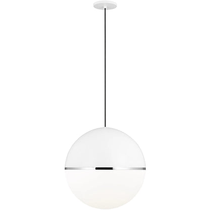 Akova X-Large Pendant by Visual Comfort & Co. in white. Made from aluminum in a unique style.