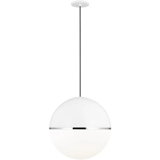 Akova X-Large Pendant by Visual Comfort & Co. in white. Made from aluminum in a unique style.