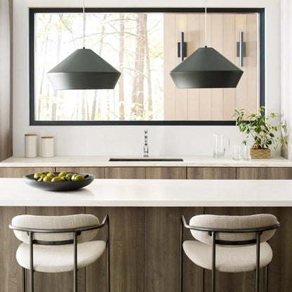 Brummel Pendant by Tech Lighting in charcoal gray. Made from metal in a modern style.