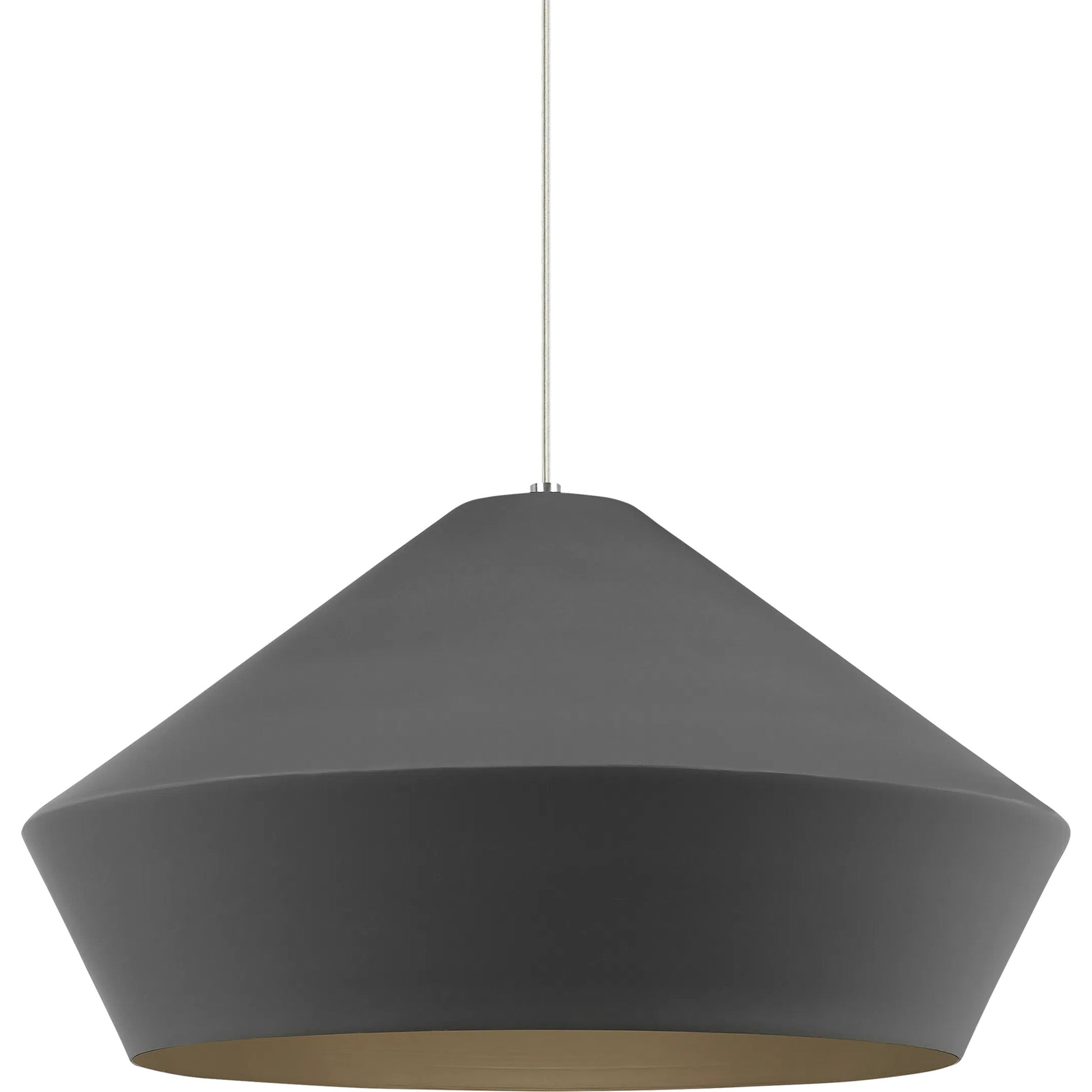 Brummel Pendant by Tech Lighting in charcoal gray. Made from metal in a modern style.