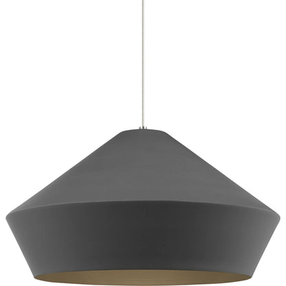 Brummel Pendant by Tech Lighting in charcoal gray. Made from metal in a modern style.