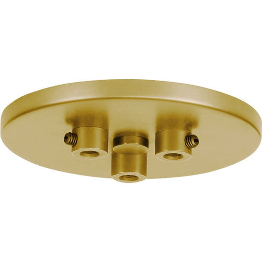 Line-Voltage Mini Canopy 3 Port Round by Visual Comfort & Co. in natural brass. Made from metal in a unique style.